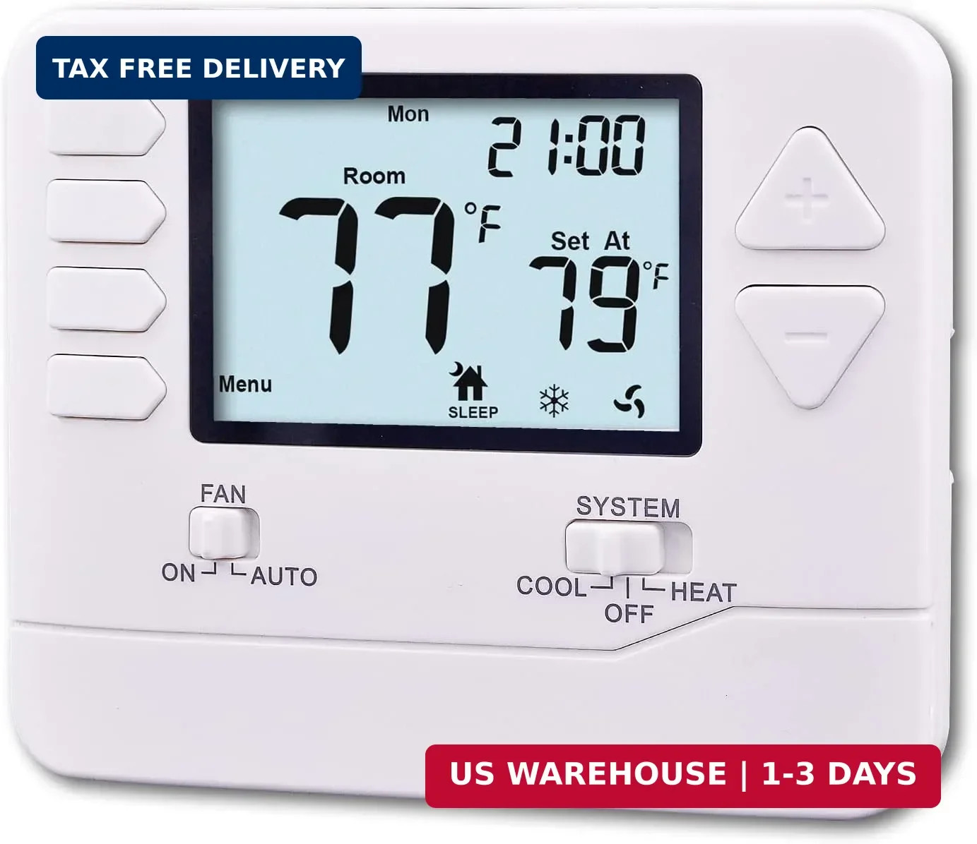 Heagstat 5-1-1 Day Programmable Thermostat for Home Conventional Single-Stage Sy