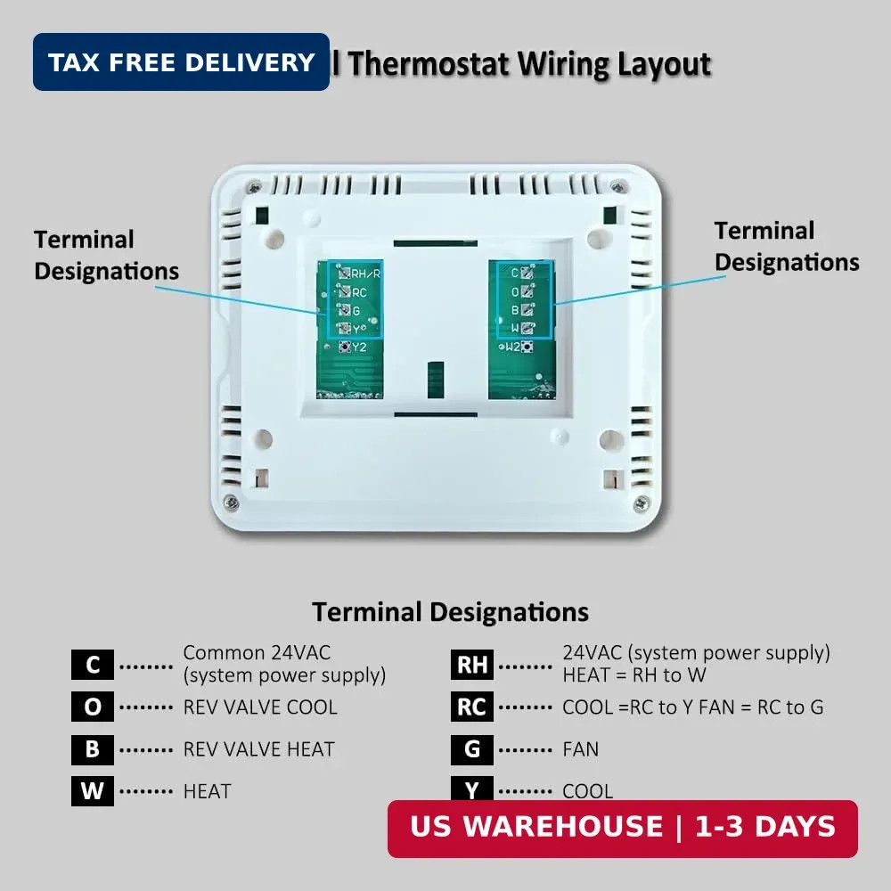 Programmable Thermostat for Home,Conventional Single-Stage Systems,5-1-1 Day Pro