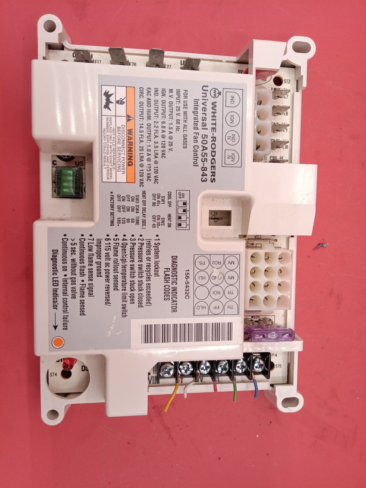 50A55-843 GENUINE WHITE-RODGERS OEM PART – NOT GENERIC – Furnace control board