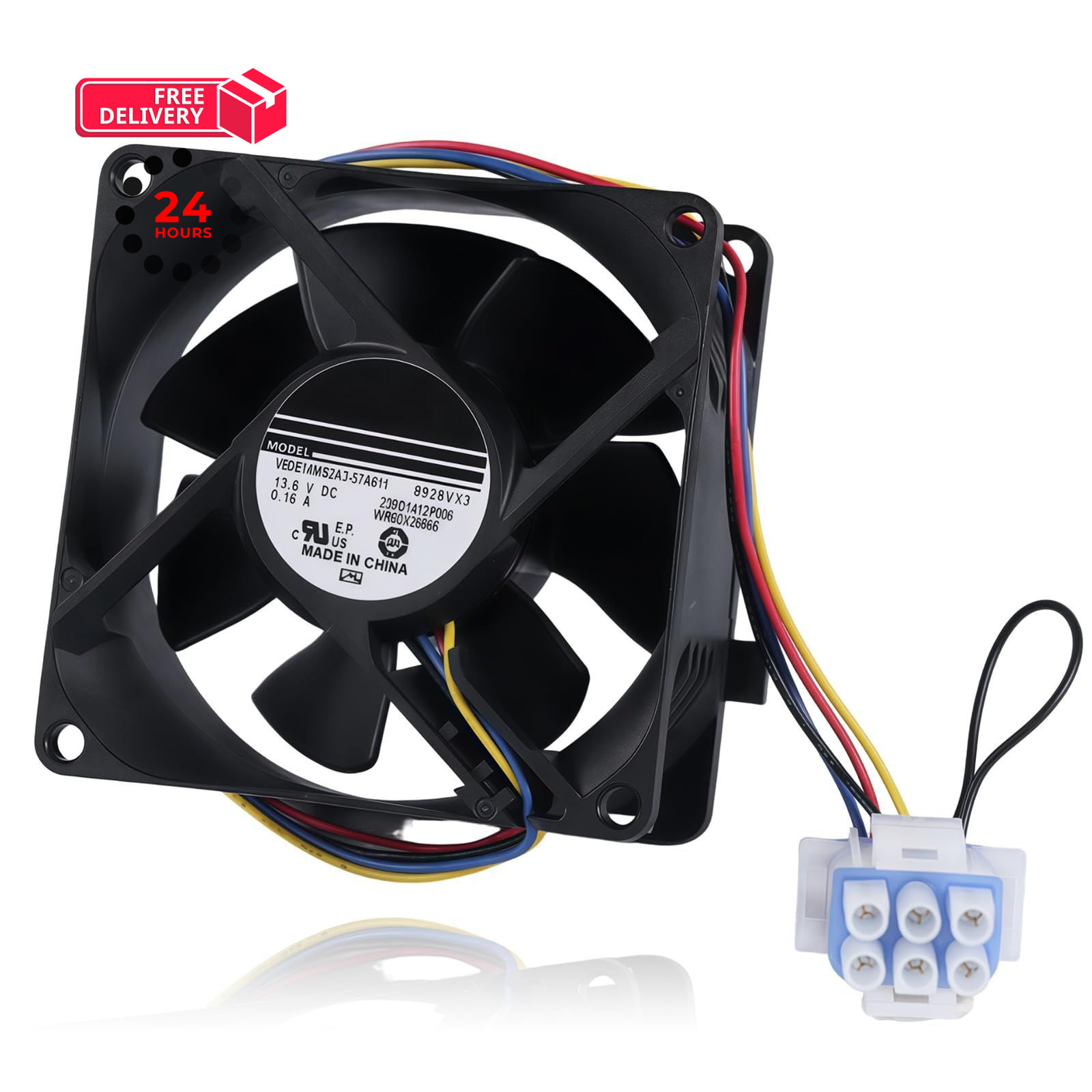 WR60X26866 Evaporator Fan Motor Compatible with V80E14MS2A3-57A611…