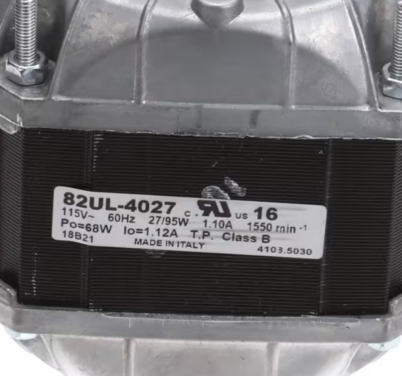 V AIR 82UL-4027, Fan Motor, 115 Volt, 60HZ, V-Air 2/3