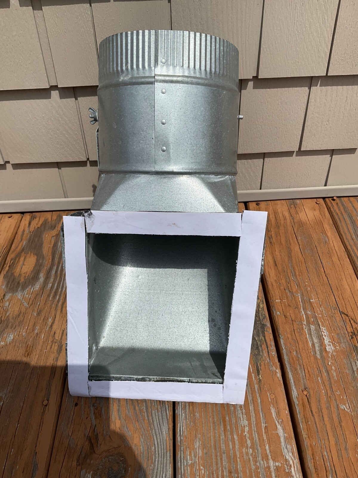 HVAC Duct 7” round stick on top take off with damper