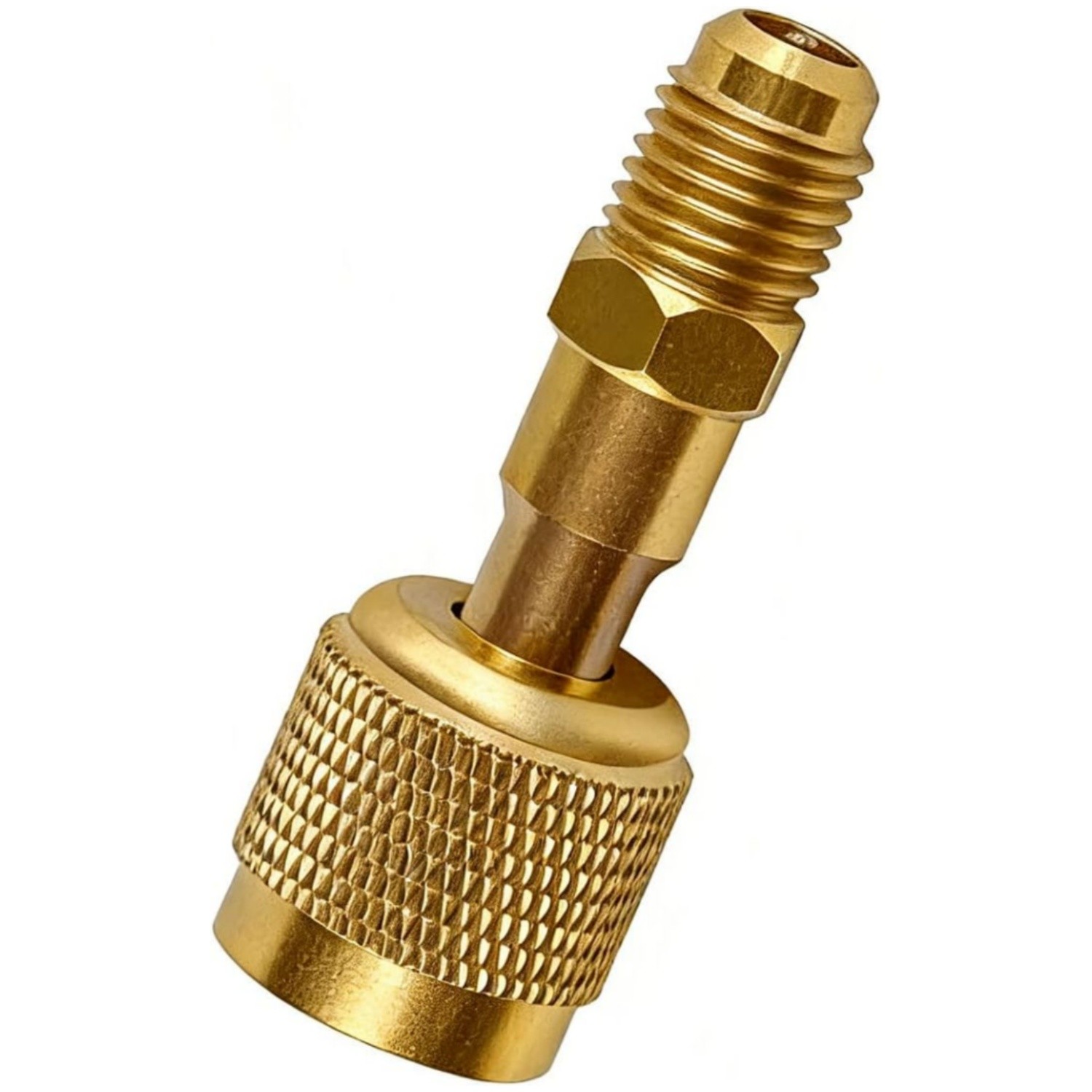 1x R32 R454B Brass Adapter 1/4″ Thread For A2L R454B/R32 Tanks Split Systems