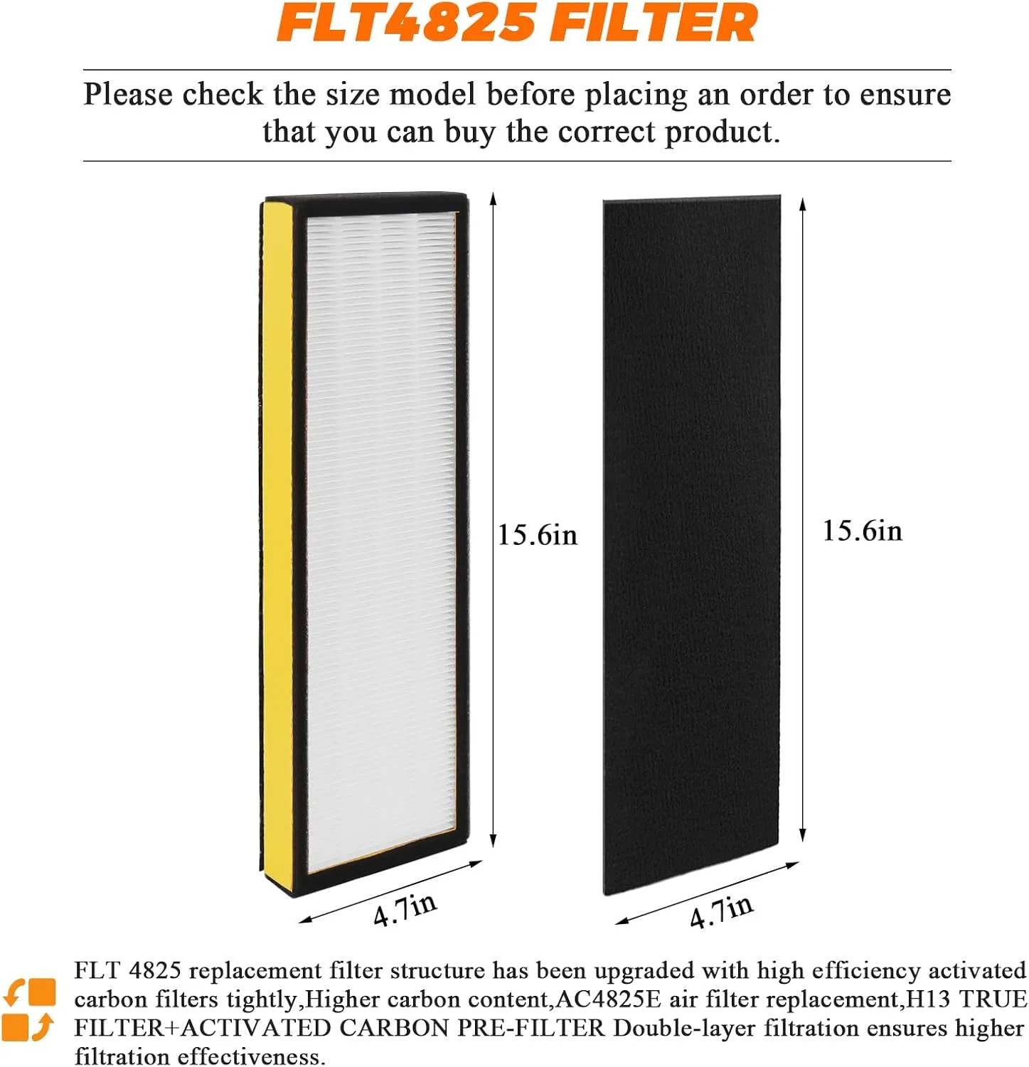 FLT4825 Replacement Filter B Replaces AC4825 AC4825DLX AC4825E replacement filte