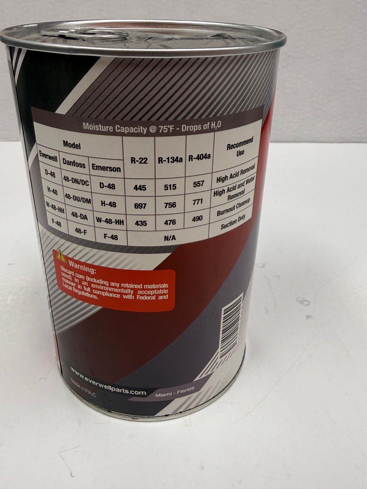 Everwell H-48 High moisture capacity filter drier core