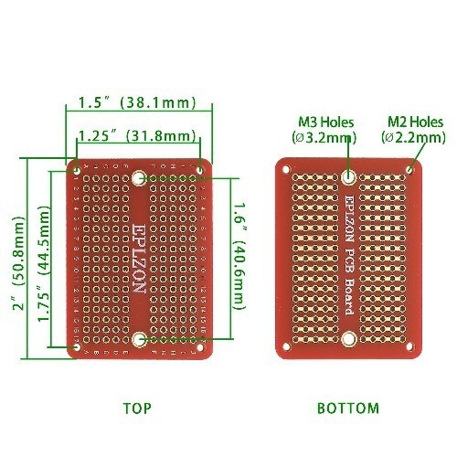 Gold Plated Solderable Breadboard PCB Board DIY Electronics Arduino Color: Red