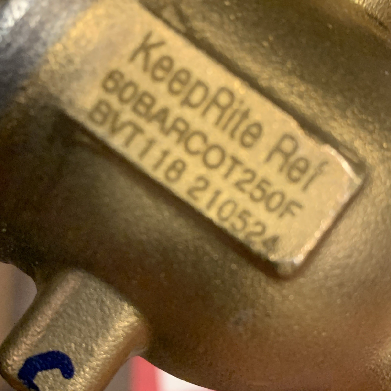 KeepRite 1-1/8 REFRIGERANT BALL VALVE W/ TAP 118BV(T) 700 PSIG (QTY: 1) NOS