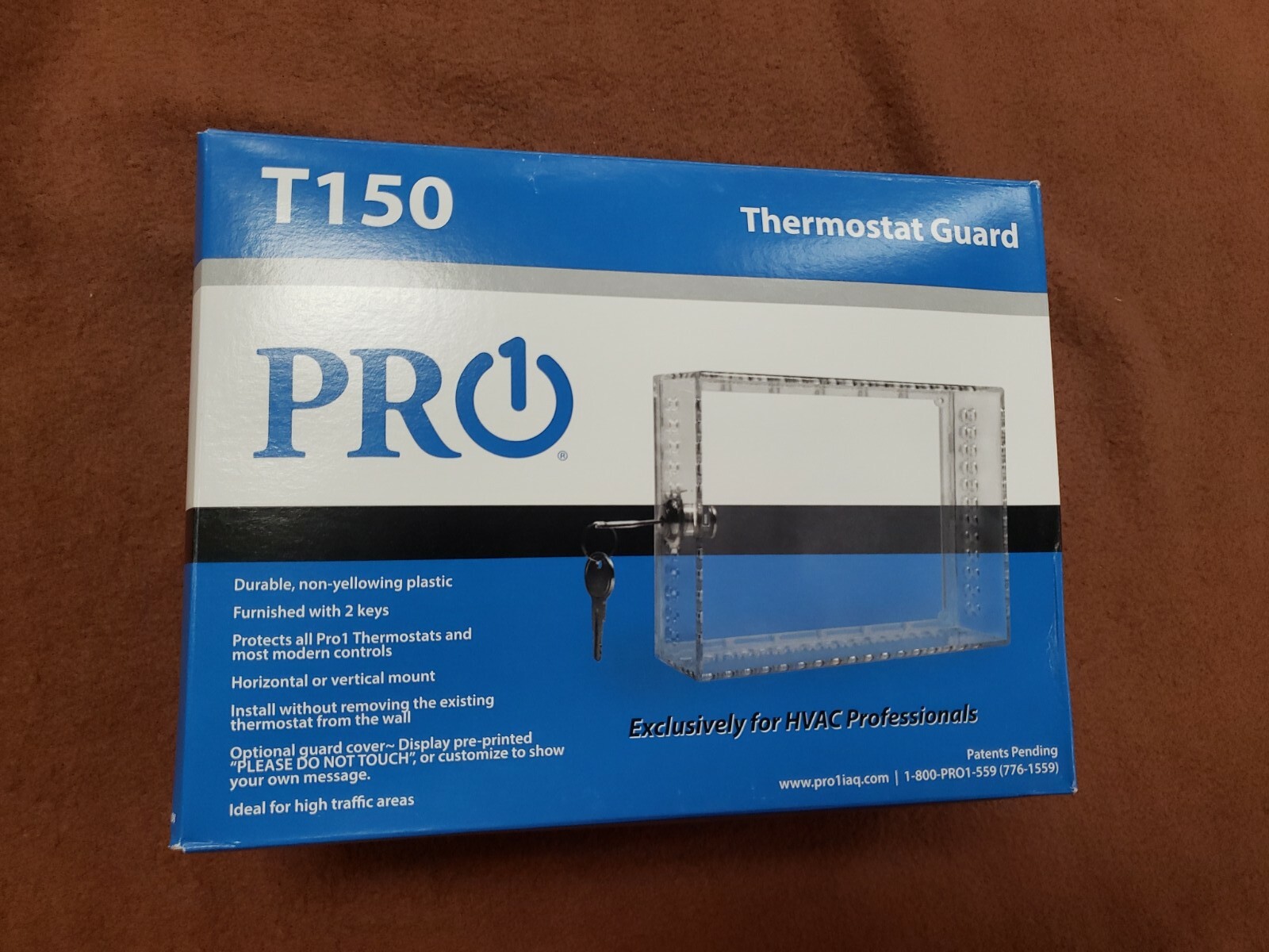 Pro1 Iaq T150 Plastic Clear Thermostat Guard Brand New with Lock and Key