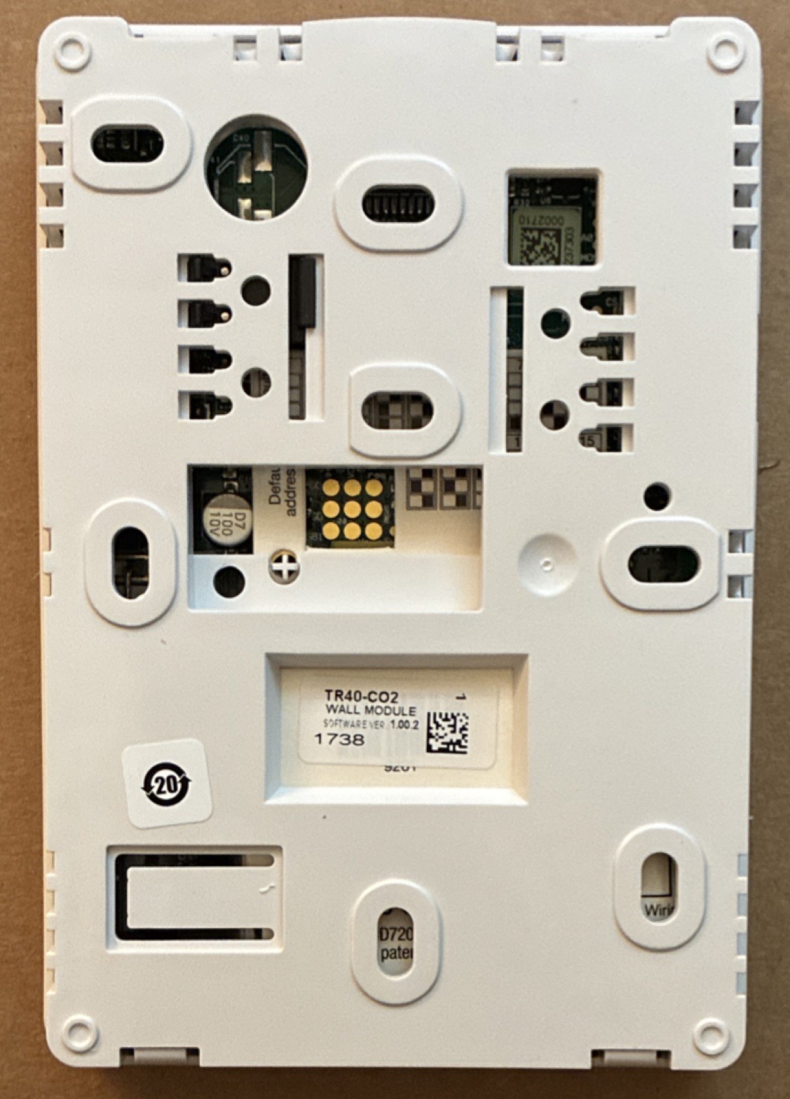 Honeywell TR40-CO2 White CO2 Sensor Wall Module, No Display, Non-Programmable