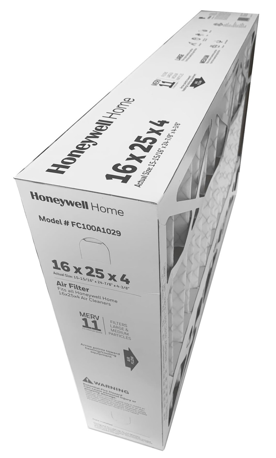 Honeywell Fc100A1029 2 – 16 X 25 X 4 Pleated Air Filter Merv 11 Bundle Same Day