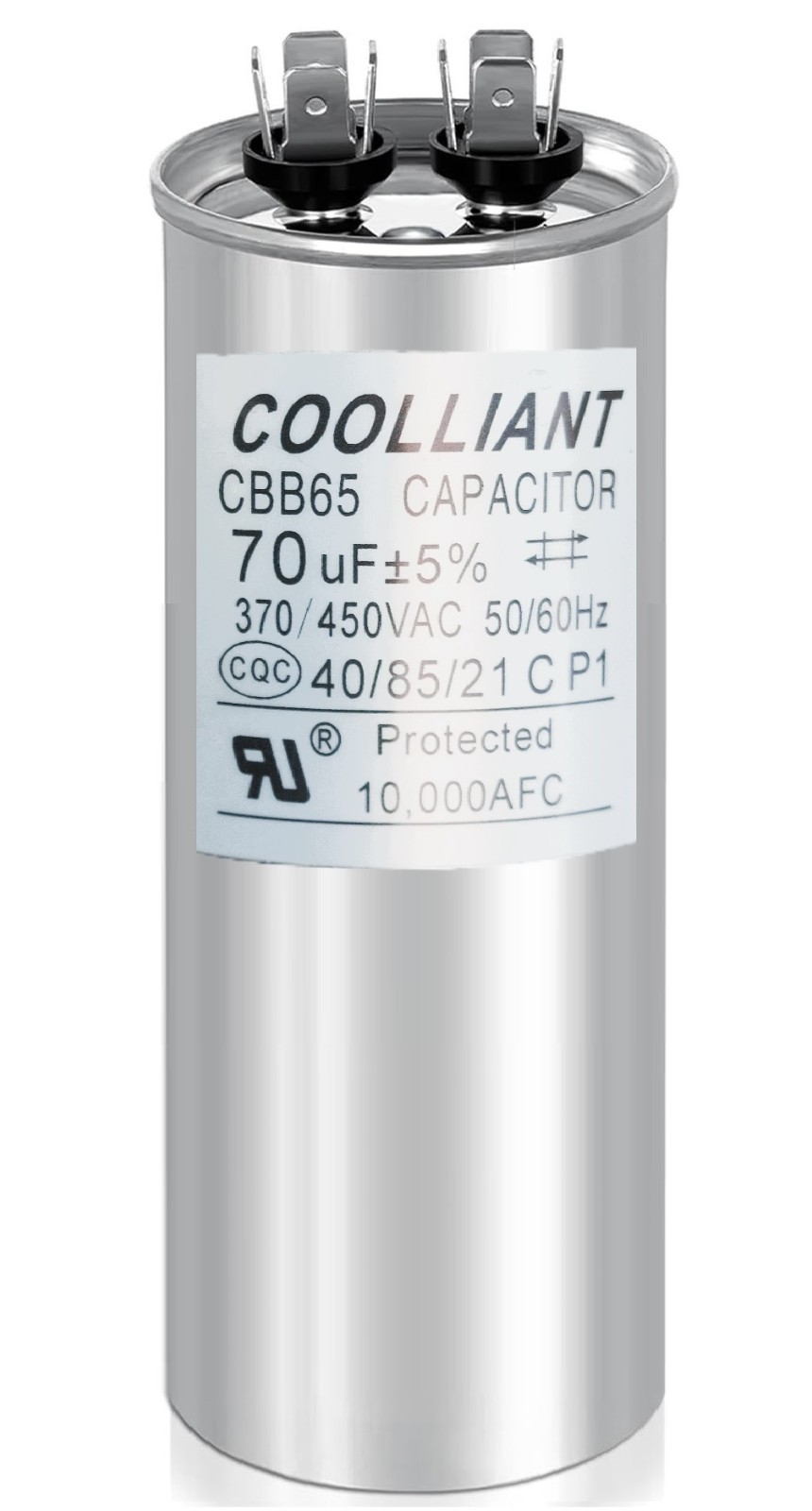 Round HVAC 70 uF/MFD Motor Run/Start Capacitor for AC Compressor and Condenser