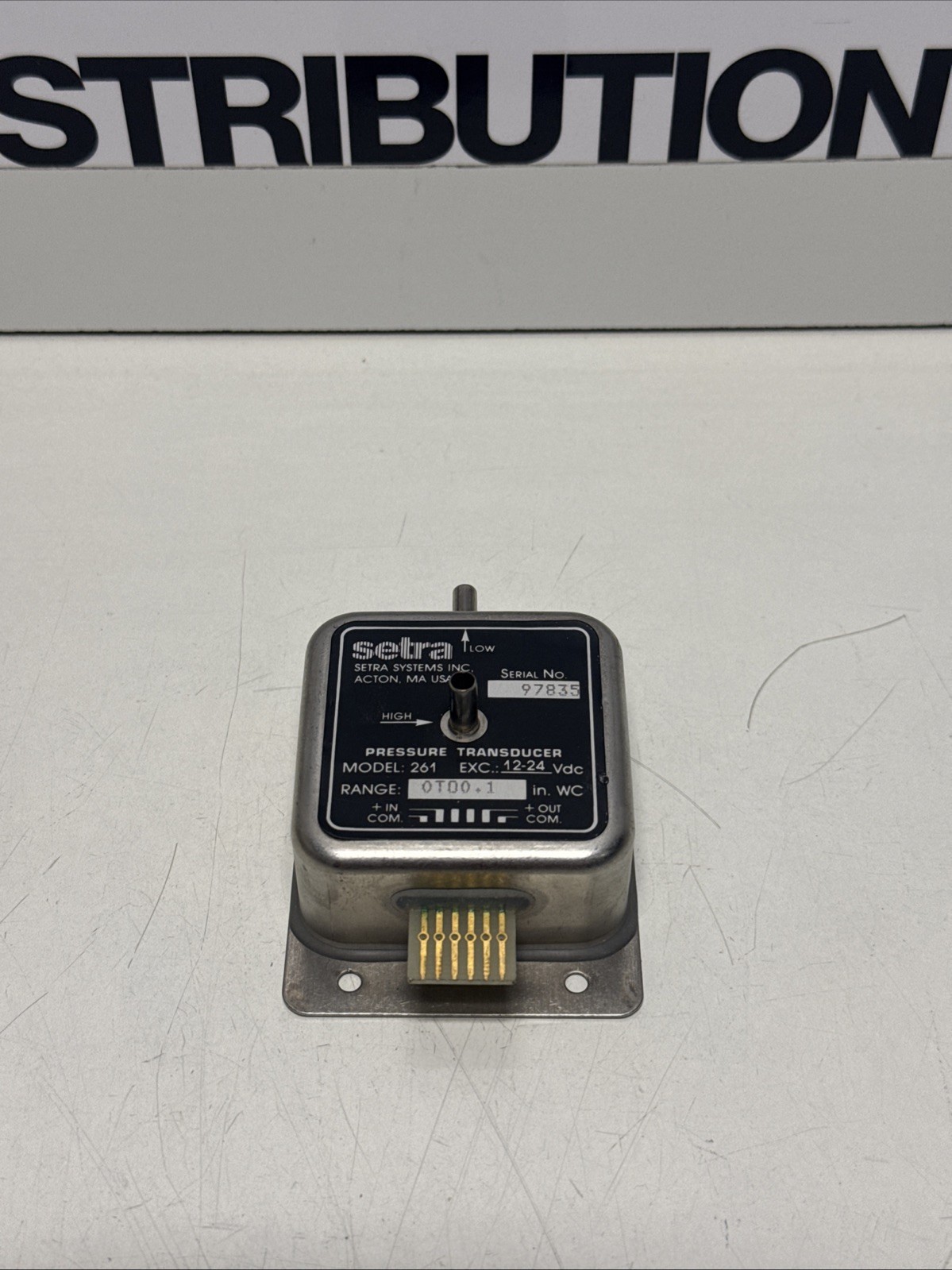SETRA 12/24VDC 0T00.1 WC PRESSURE TRANSMITTER Model 261