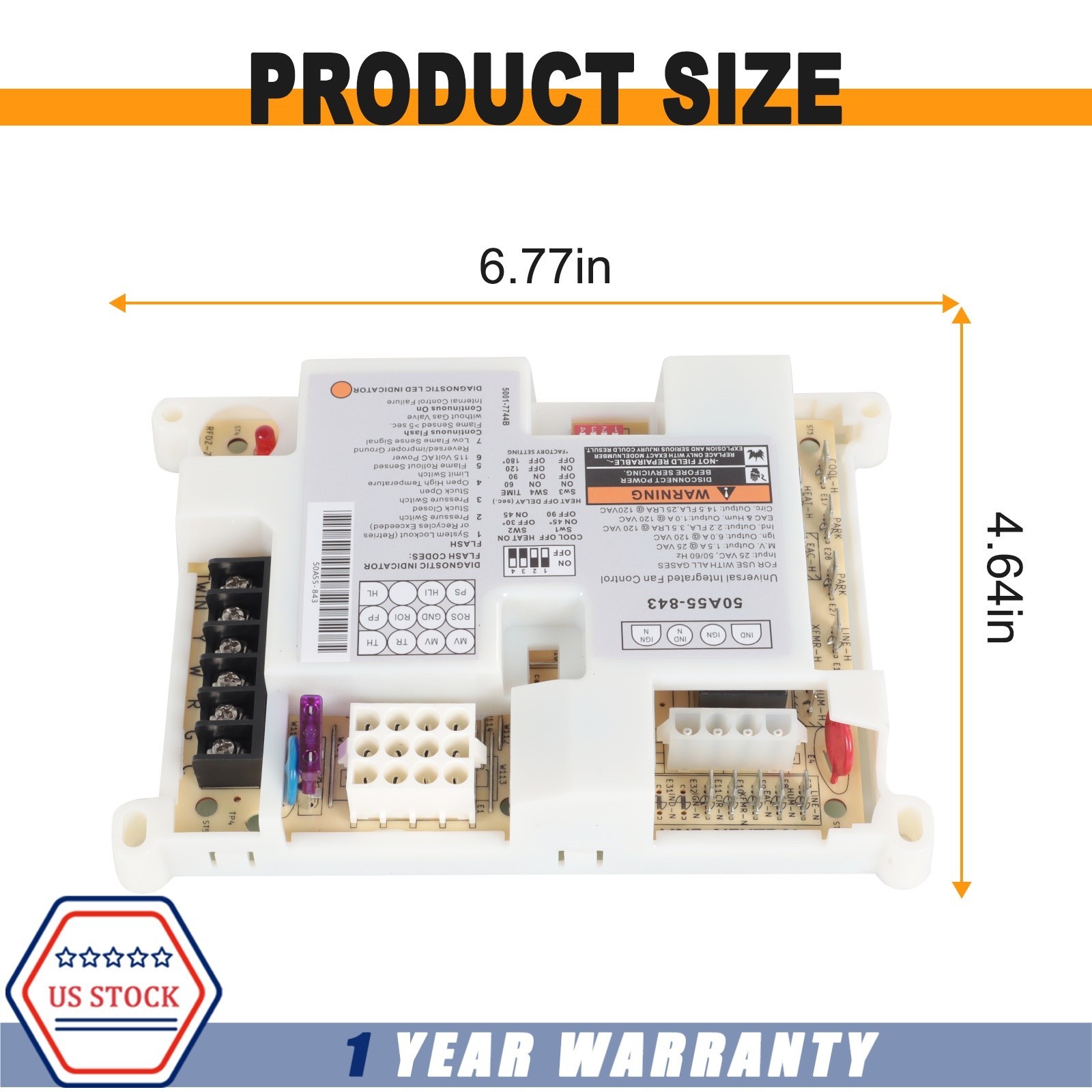 Integrated Furnace Control Board NEW For White Rodgers Lennox 50A55-843