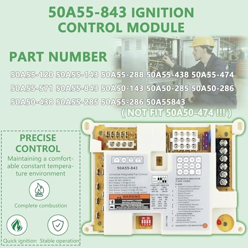 50A55-843 Furnace Control Circuit Board Replacement for White Rodgers