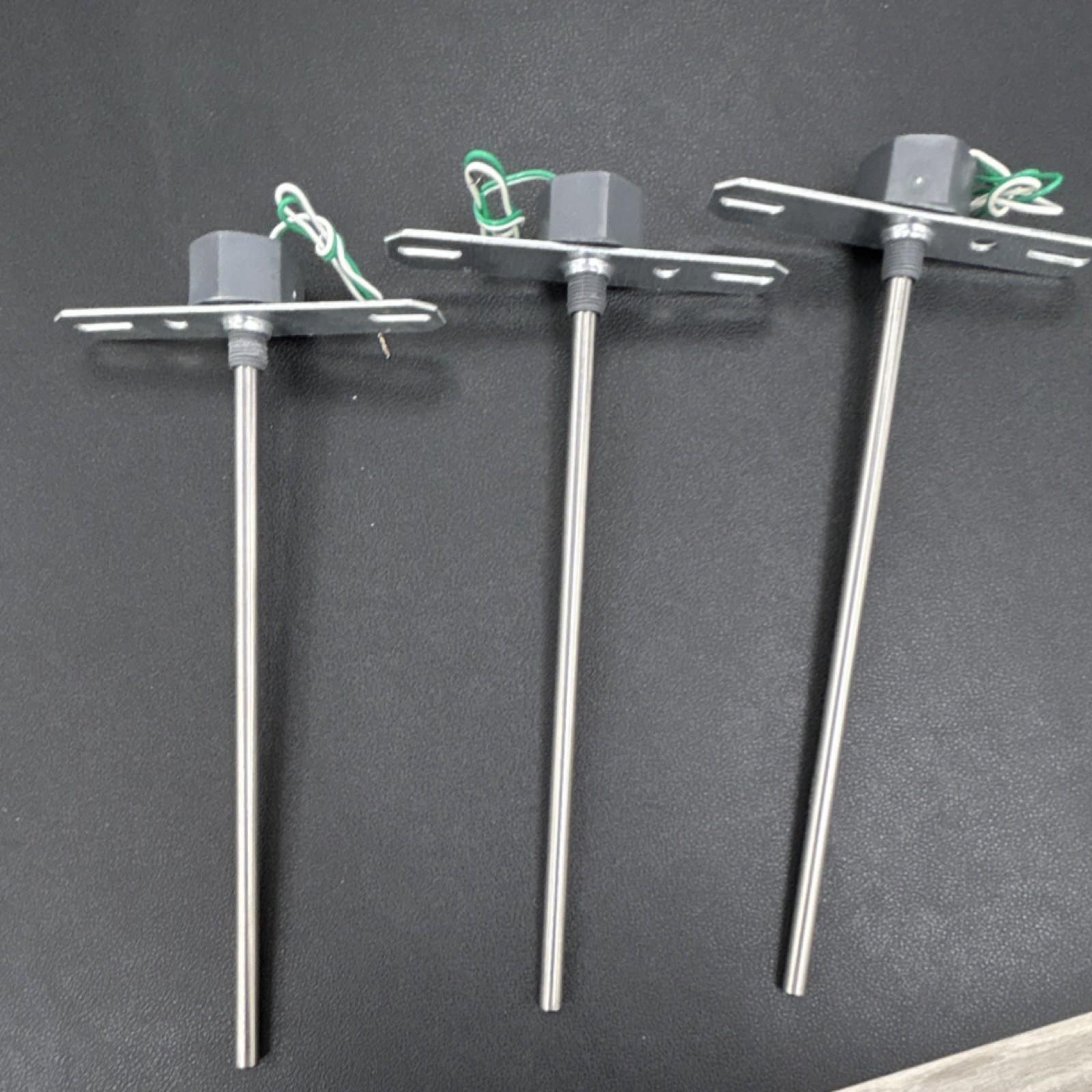 Stainless Steel Air Temperature Sensor Probe Lot of 3 Silver Gray HVAC