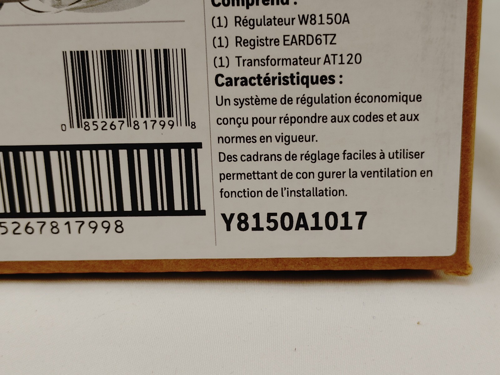 Honeywell Fresh Air Ventilation System Y8150A1017 with TrueZone Damper