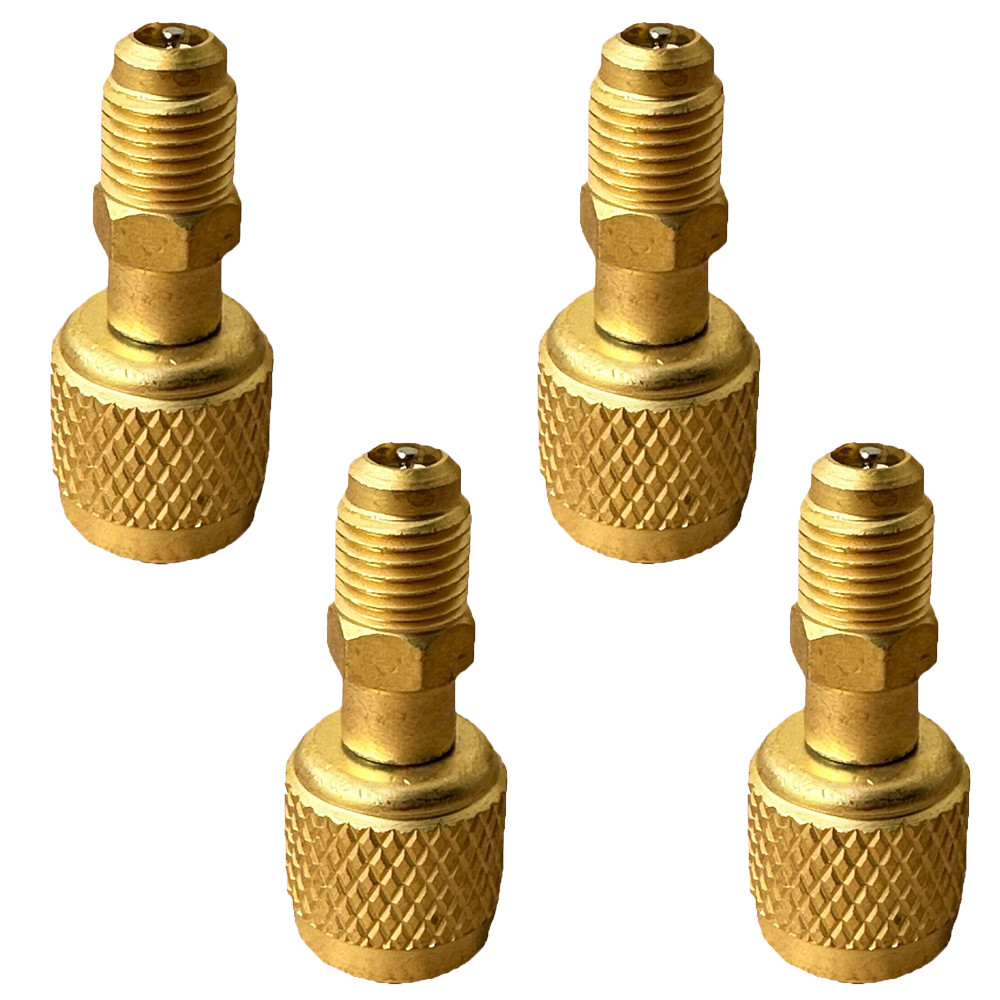 4X HVAC R32 Reverse Thread 1/4”Female 1/4” Male Adapter For A2L R454B/R32 Tanks