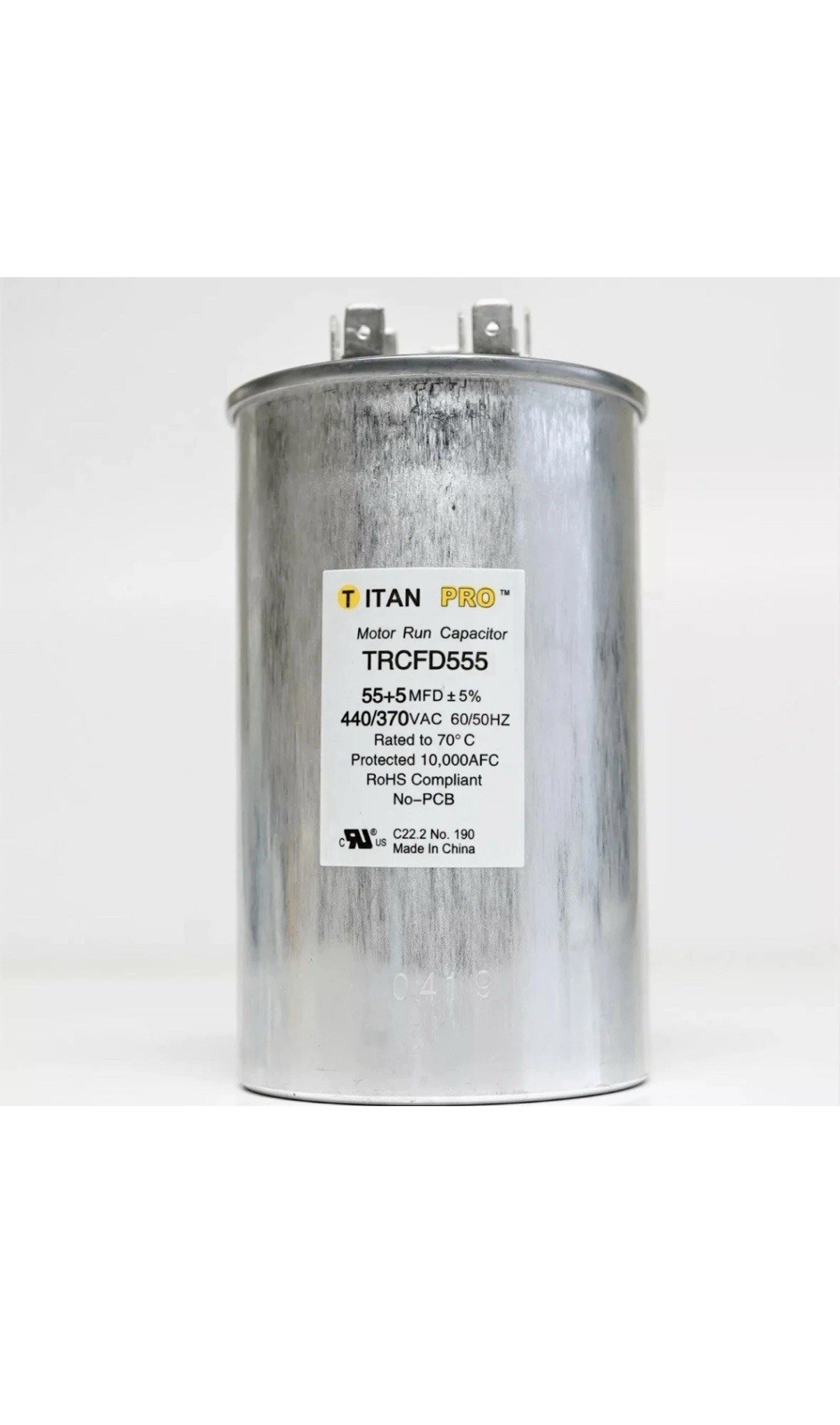 55+5 uf MFD 370 440 Volt Motor Dual Run Capacitor
