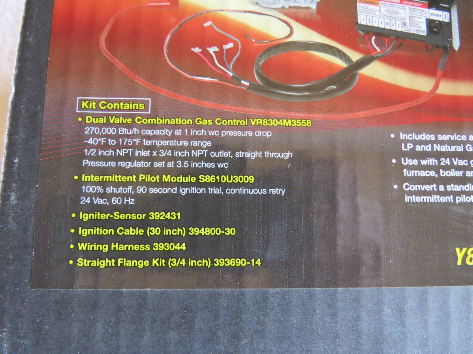 NEW HONEYWELL Y8610U6006 UNIVERSAL INTERMITTENT PILOT IGNITION CONVERSION KIT