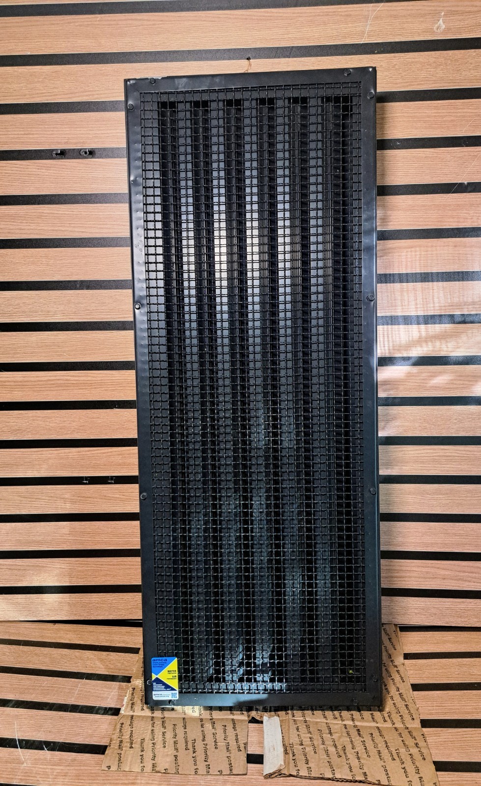 Black Industrial Louver 39.5x15x5 AMCA Vertical Blade Wind Driven Rain Vent NEW