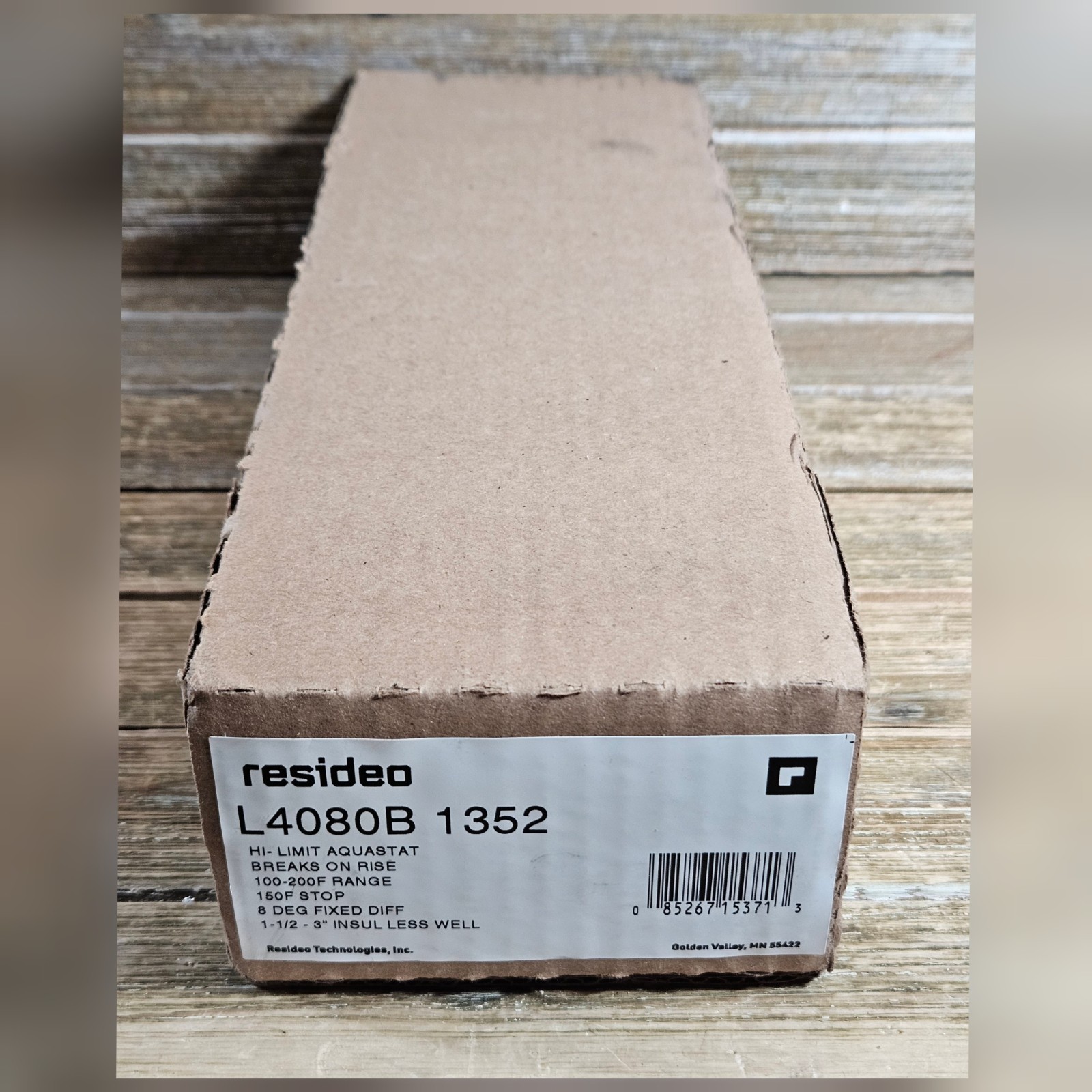 Honeywell Resideo L4080B 1352 Hi-Limit Aquastat 100-240°F 5°F Diff 3/4″ x 3-1/2″