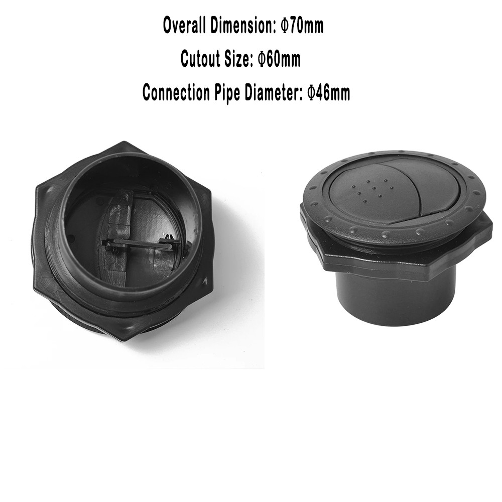 3x Auto Vent Air Outlet Rotating Round Ceiling Universal fits Car RV Bus ATV A/C