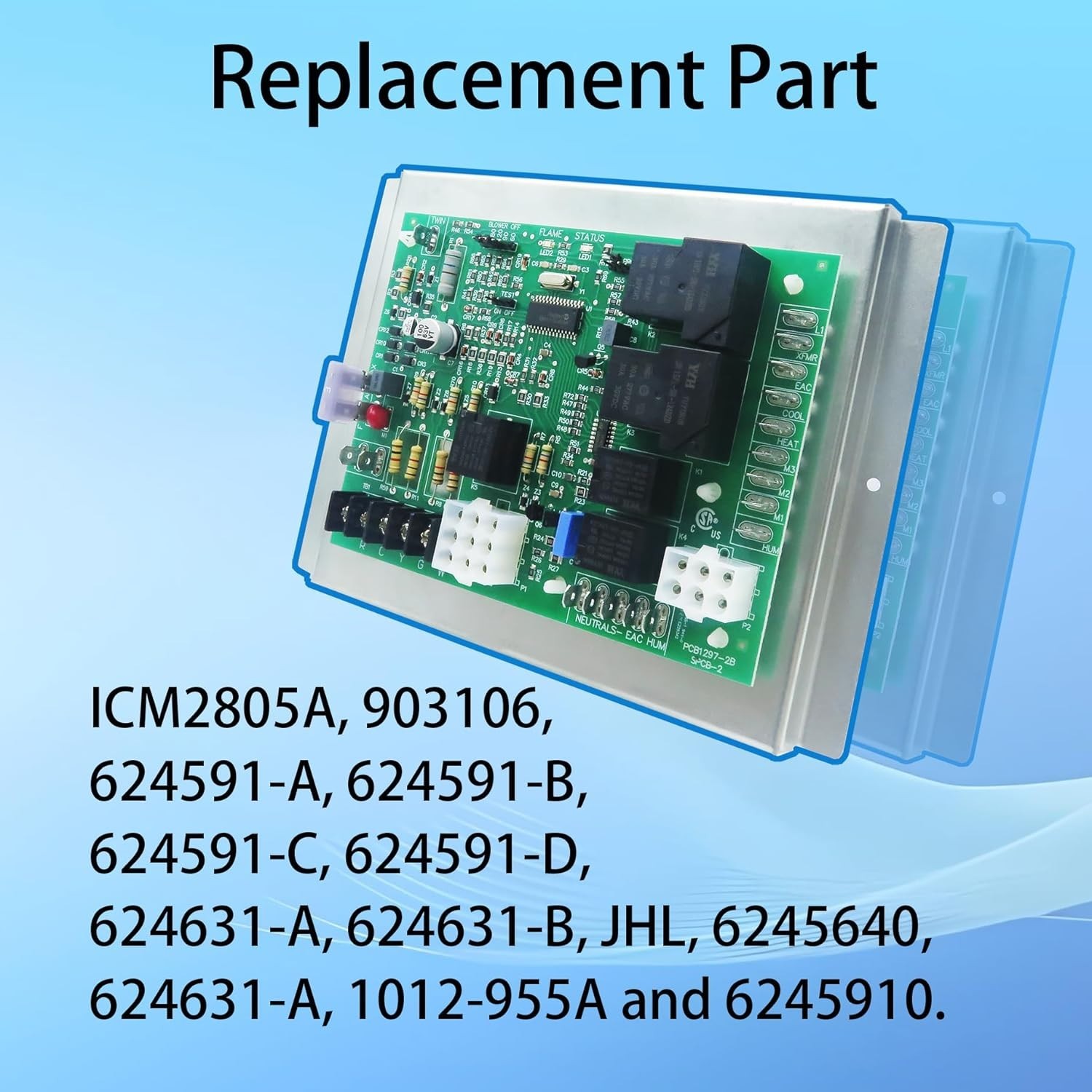 Furnace Control Board ，Replacement for Nordyne 903106 and 624631 Control Boar…