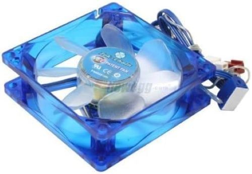 Tek-Chain 80mm 8cm Multi-Color 4 LED Computer Case Cooling Fan + Adjustable RPM