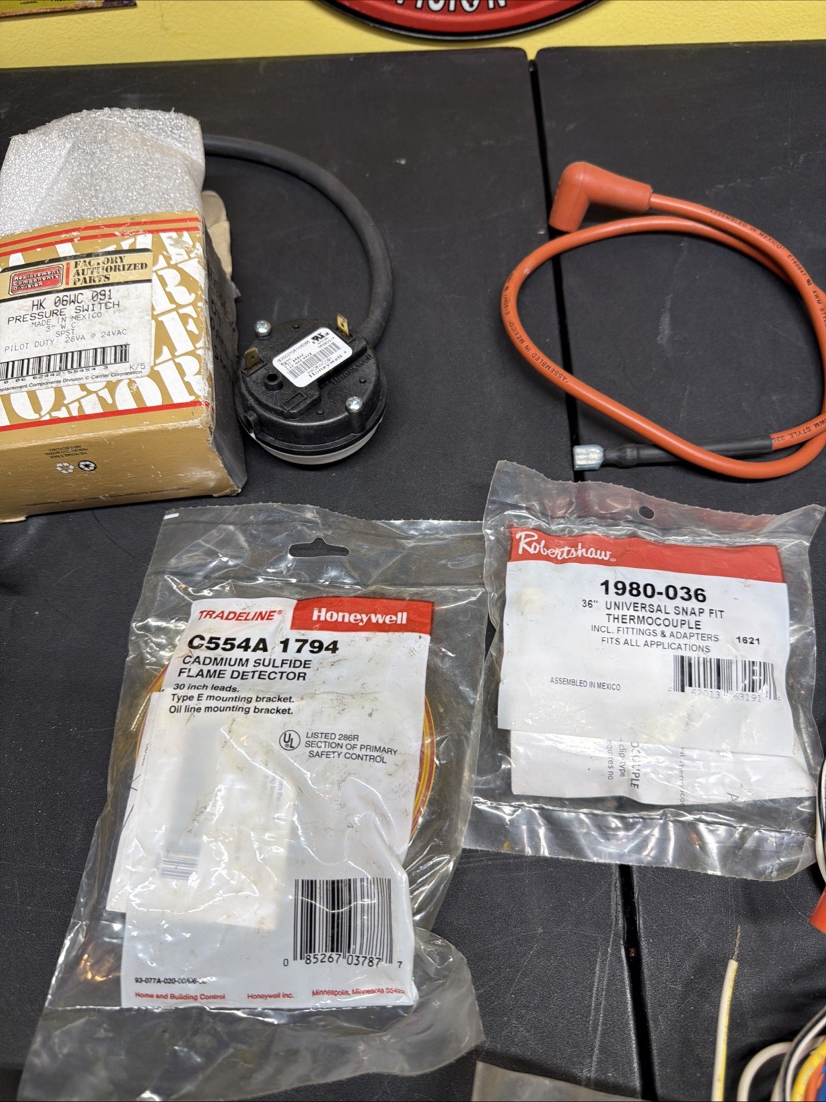Mixed HVAC Parts Lot Honeywell Carrier Mars RIB Relays Sensors Ignitors More