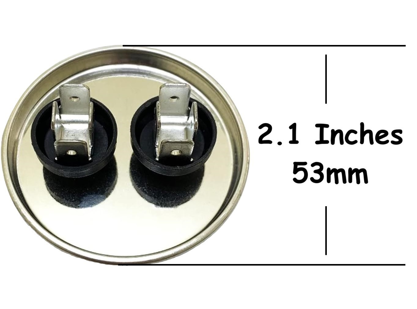 Round HVAC 60 uF/MFD Motor Run/Start Capacitor for AC Compressor and Condenser