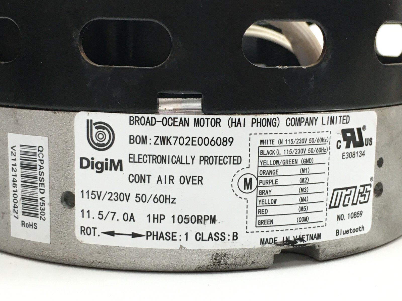 BROAD-OCEAN ZWK702E006089 ECM Module ONLY 1 HP KMSAH011B05 115/230V used #Z705