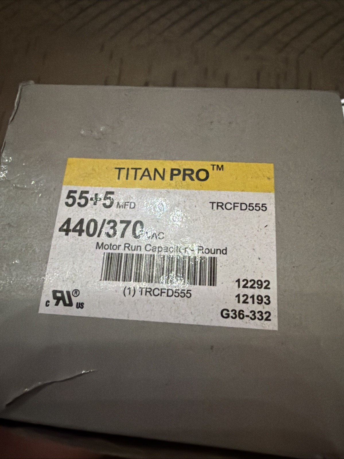 Titan Pro TRCFD555 Round Dual Run Capacitor 55+5 MFD 440/370 VAC HVAC