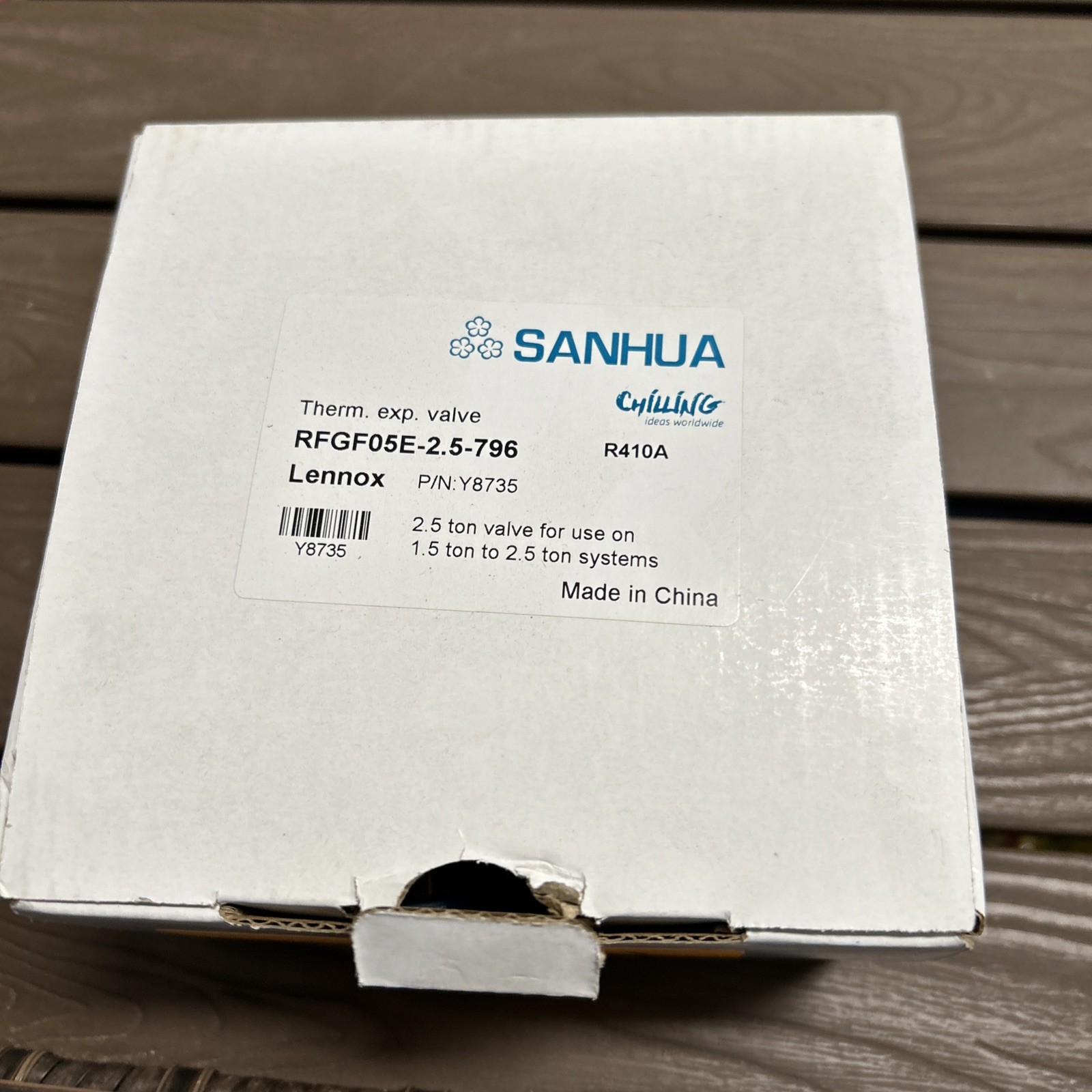Lennox Y8735 / Sanhua RFGF05E‑2.5‑796 TXV – 1.5–2.5 Ton – Expansion Valve