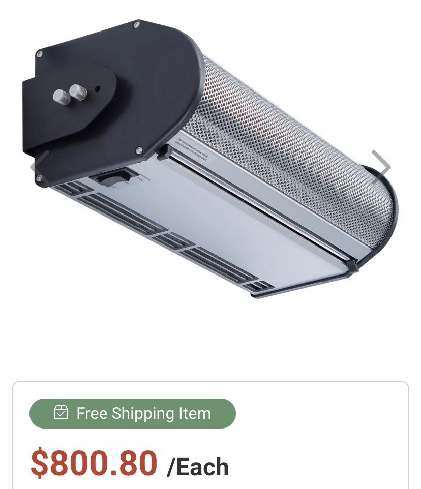Berner Drive-Thru Air Curtain DTU03-2026AA 120V 1-Phase Corded Electric
