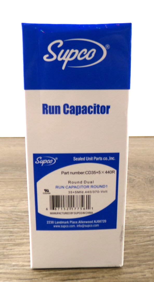 Air Conditioning Round Dual Motor Run Capacitor 35 + 5 MFD 440 V (Pack of 5) S6
