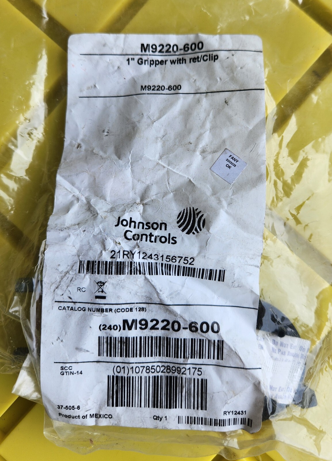JOHNSON CONTROLS M9220-600 Jackshaft Kit Stainless Steel 3/4 in Rod 41P584