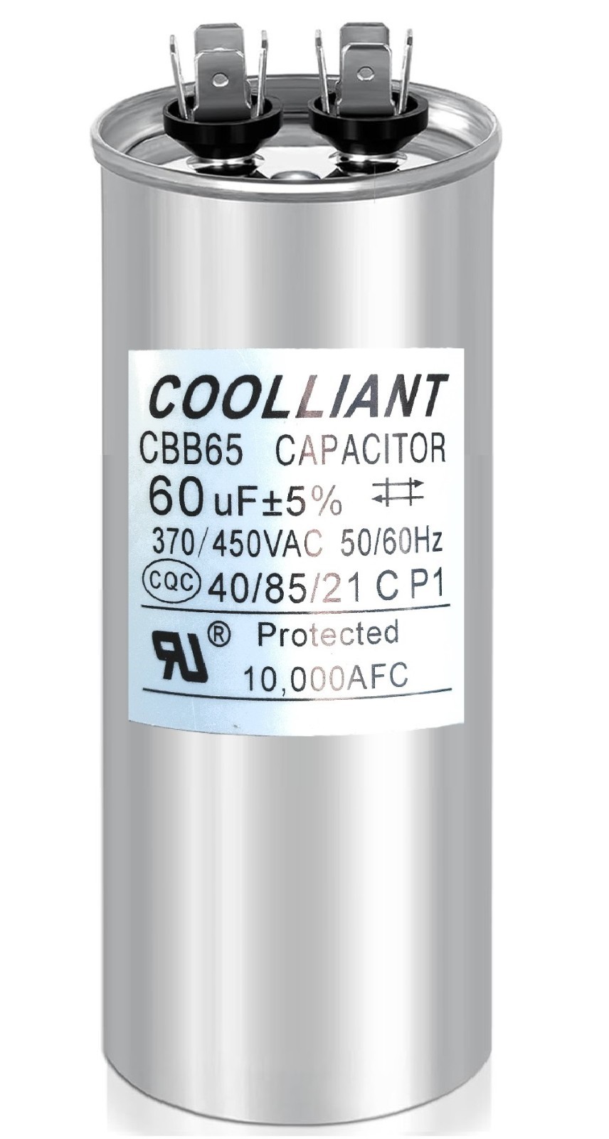 Round HVAC 60 uF/MFD Motor Run/Start Capacitor for AC Compressor and Condenser