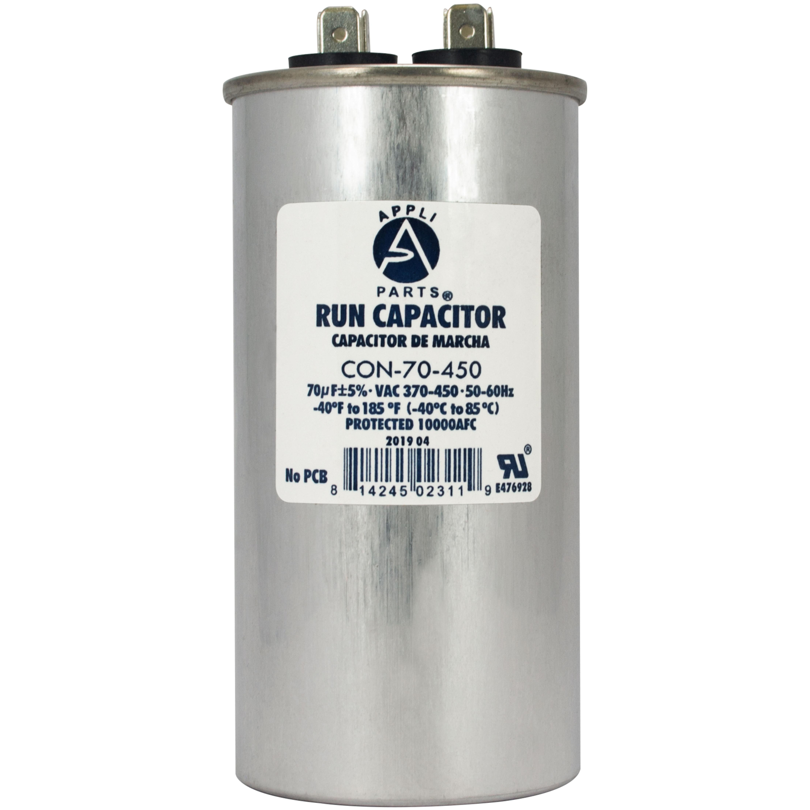 Appli Parts Run Capacitor for ac 70 Mfd uF (microfarads) 370 VAC or 450 VAC CBB6