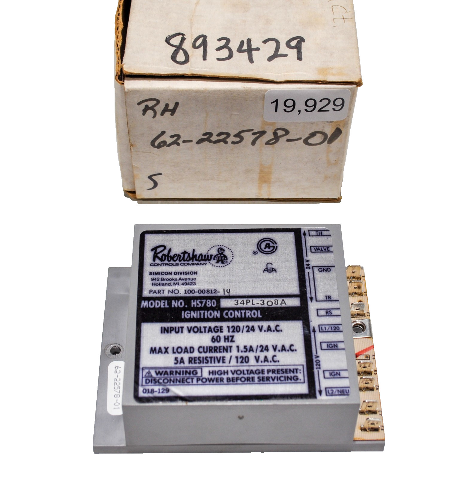 Robertshaw 62-22578-01 Module HS780-34PL-308A