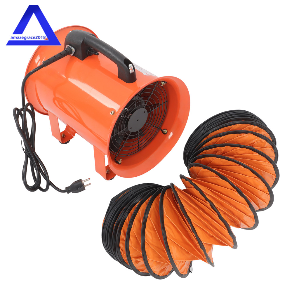 8″ Utility Blower Fan Exhaust Fan Ventilation Fan Portable 180W 900CFM 3450RPM