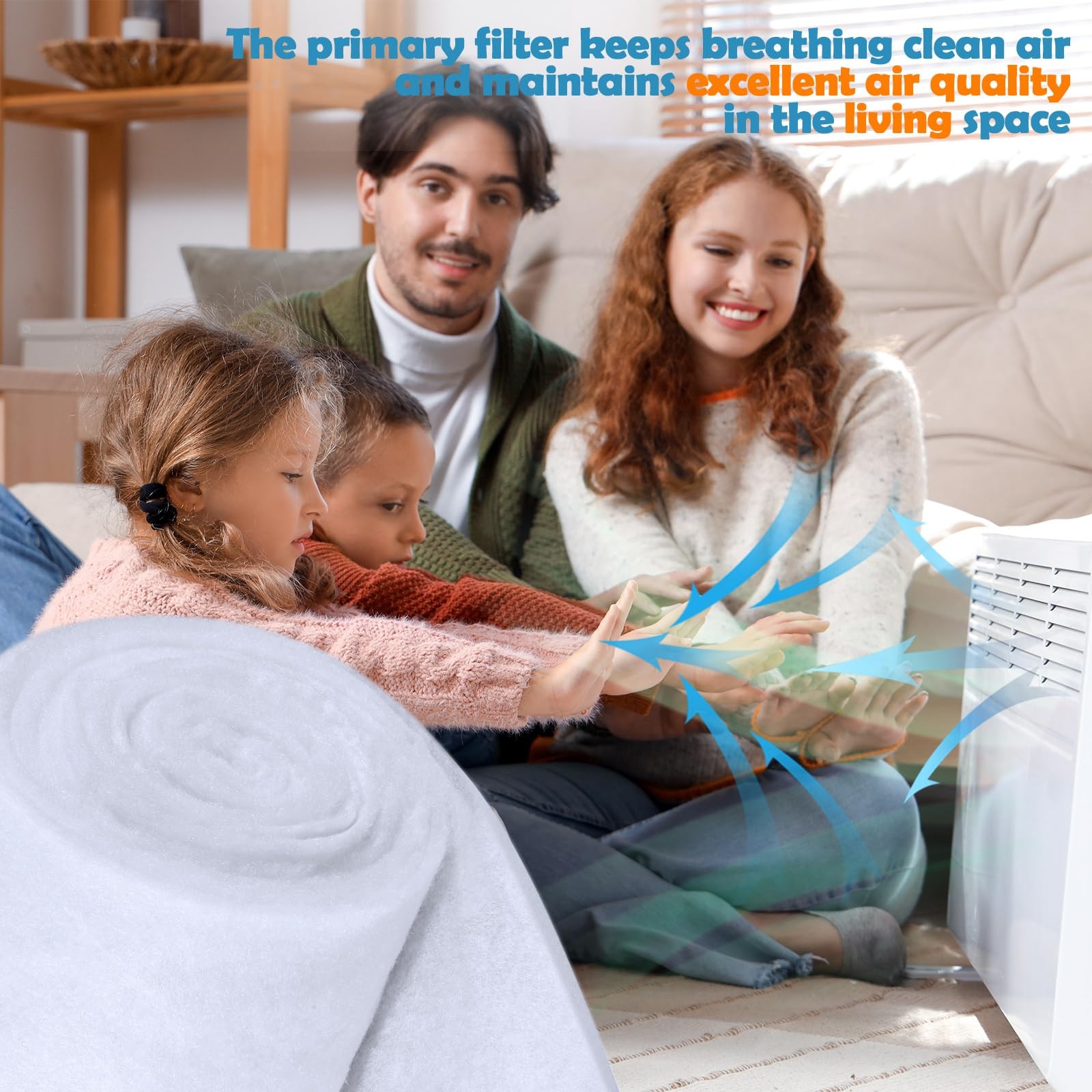 HunnmingRe 18” x 120” Air Vent Filters Polyester Floor 9.1″ x 10.6″ x 1.3″
