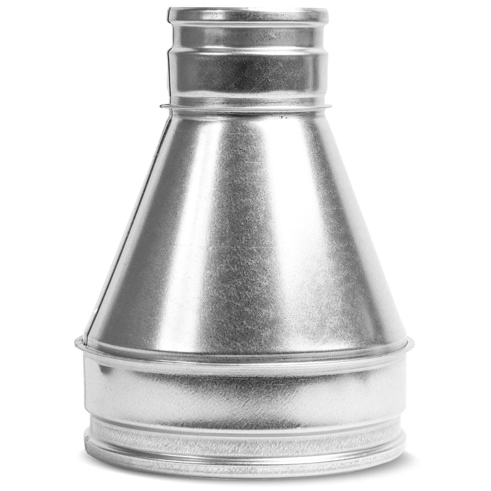 8″ to 4″ Inch Ventilation Duct Reducer – Galvanized Steel Round Connector – D…