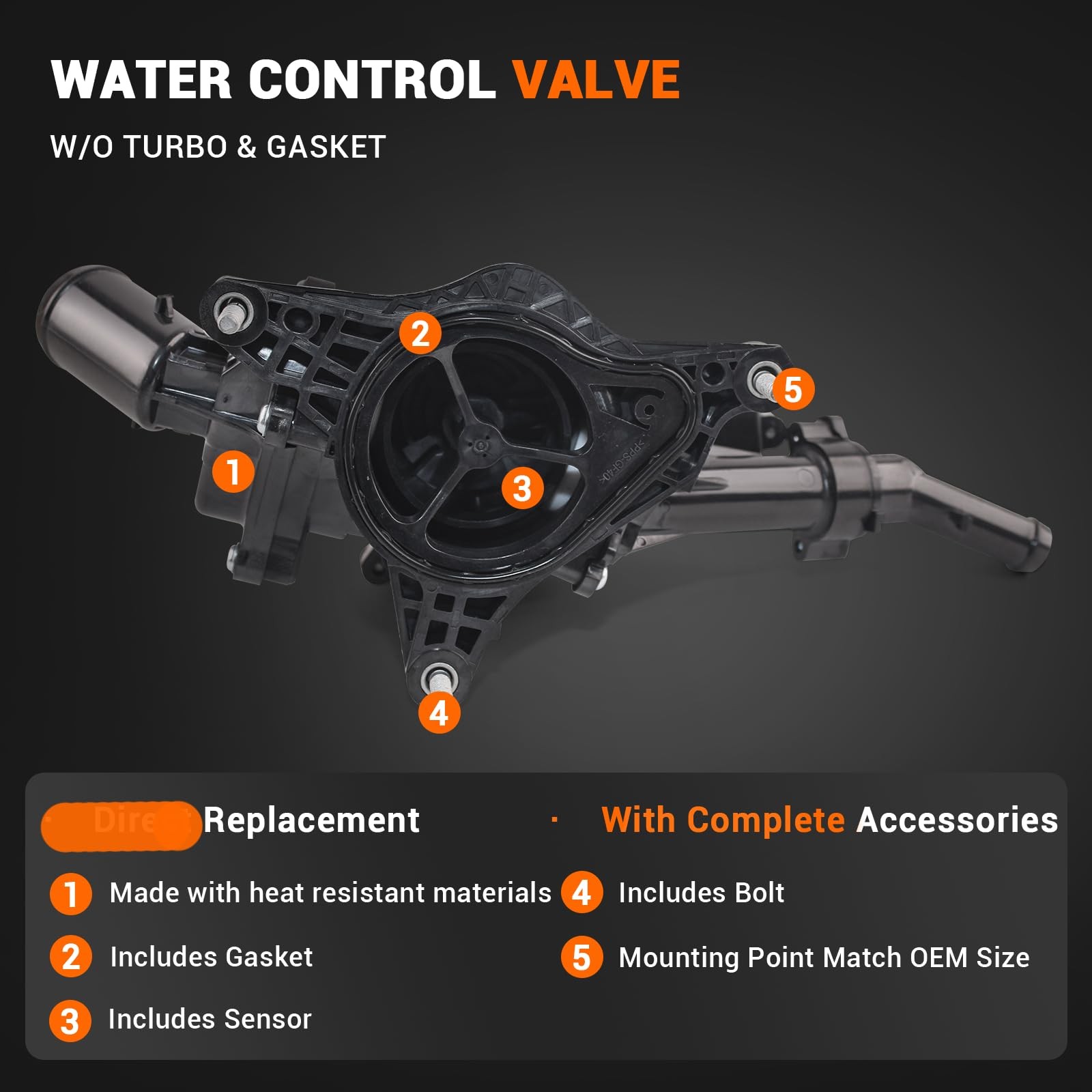2.0L 2.5L Coolant Control Valve Compatible with 2019-2025 Mazda 3 2018-2025 Mazd