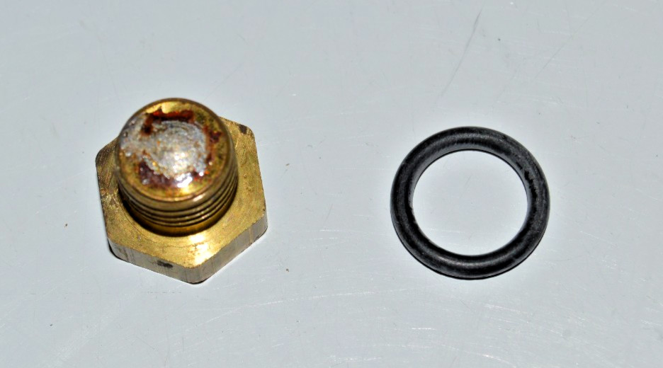 KENMORE/SEARS FUSIBLE BRASS PLUG 362° 3/8″-24 FINE Thread with O-RING, NEW