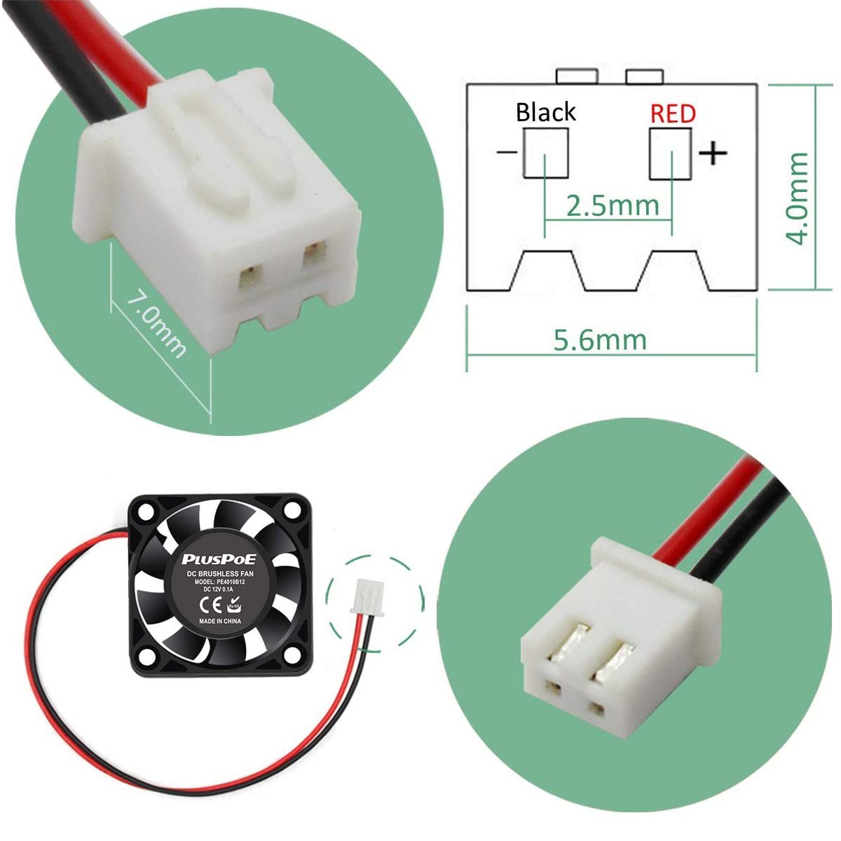 40mm Fan 24V, Ender 3 Upgrade 24 Volt Fans 4010 Works for 24V-2Pack