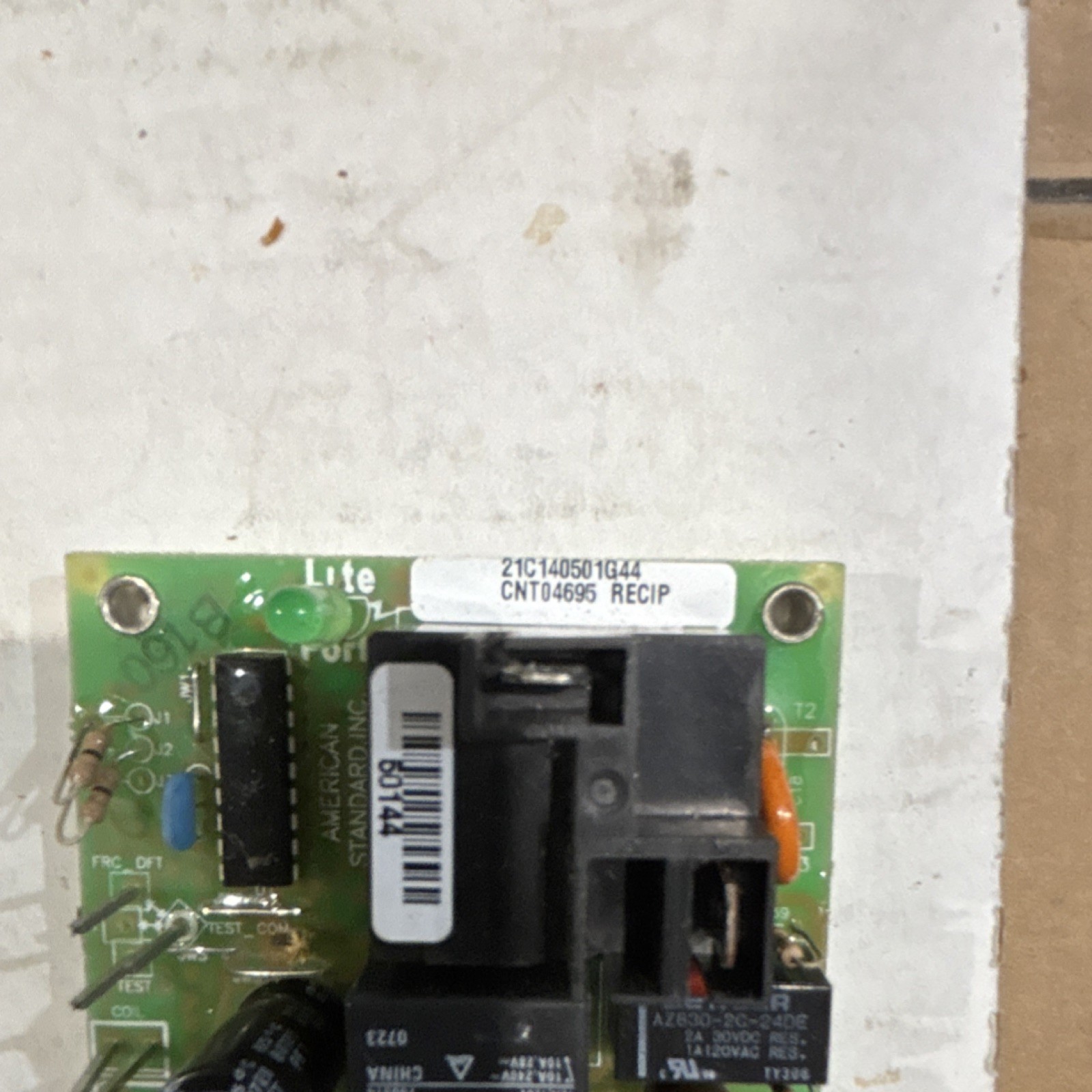 American Standard CNT04695 21C140501G44 HVAC Control Board 24V 1A Corded Plastic
