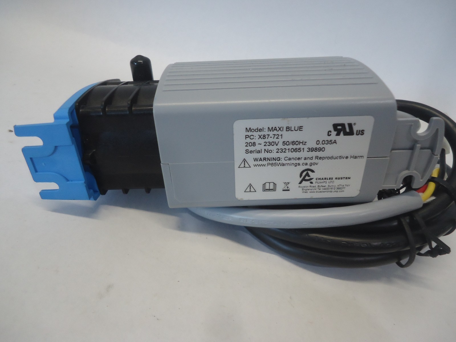 Blue Diamond Maxi Blue X87-721 Condensate Removal Pump with Reservoir 208-230V
