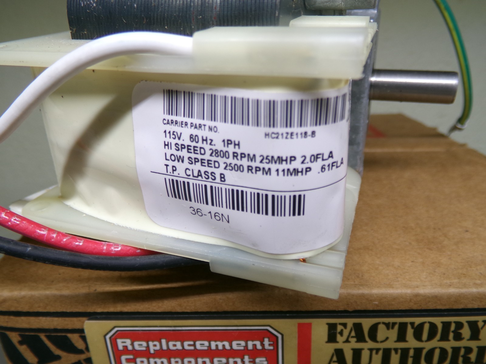 CARRIER HC21ZE118 INDUCER MOTOR
