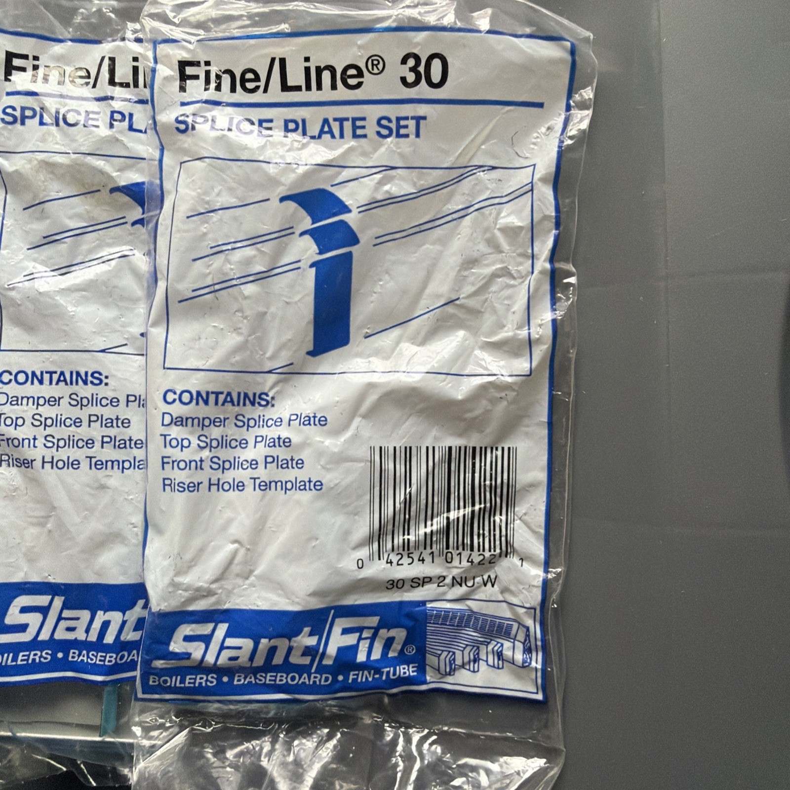 SLANT-FI Splice Plate set 2″ Baseboard Accessory White Fine/Line 30 (Lot of 7)