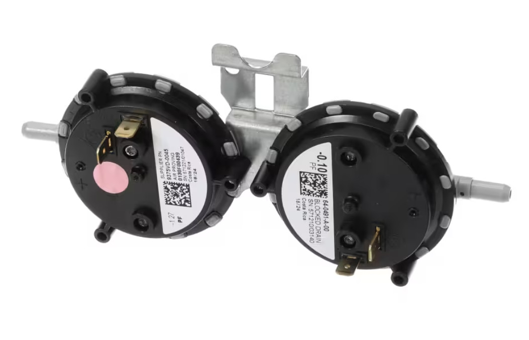 Goodman 64-0491-A-00, 9375VD-0045, 0130F00439, Pressure Switch, Dual, -1.27/-0.1